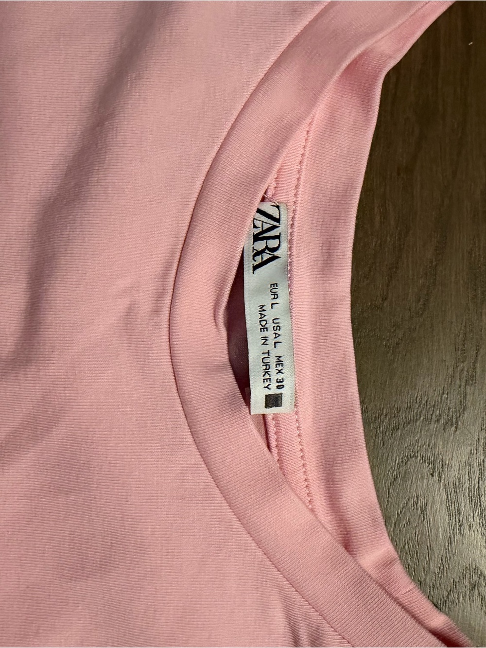 Zara Pink Crew Neck Tee - Picture 2 of 2